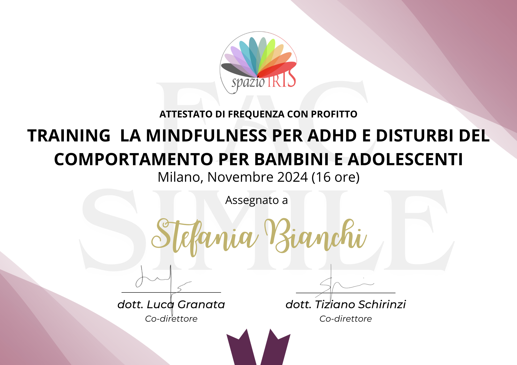 attestati di frequenza
